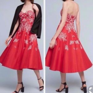 NWT Tracy Reese Anthropologie Red Rouge dress 4